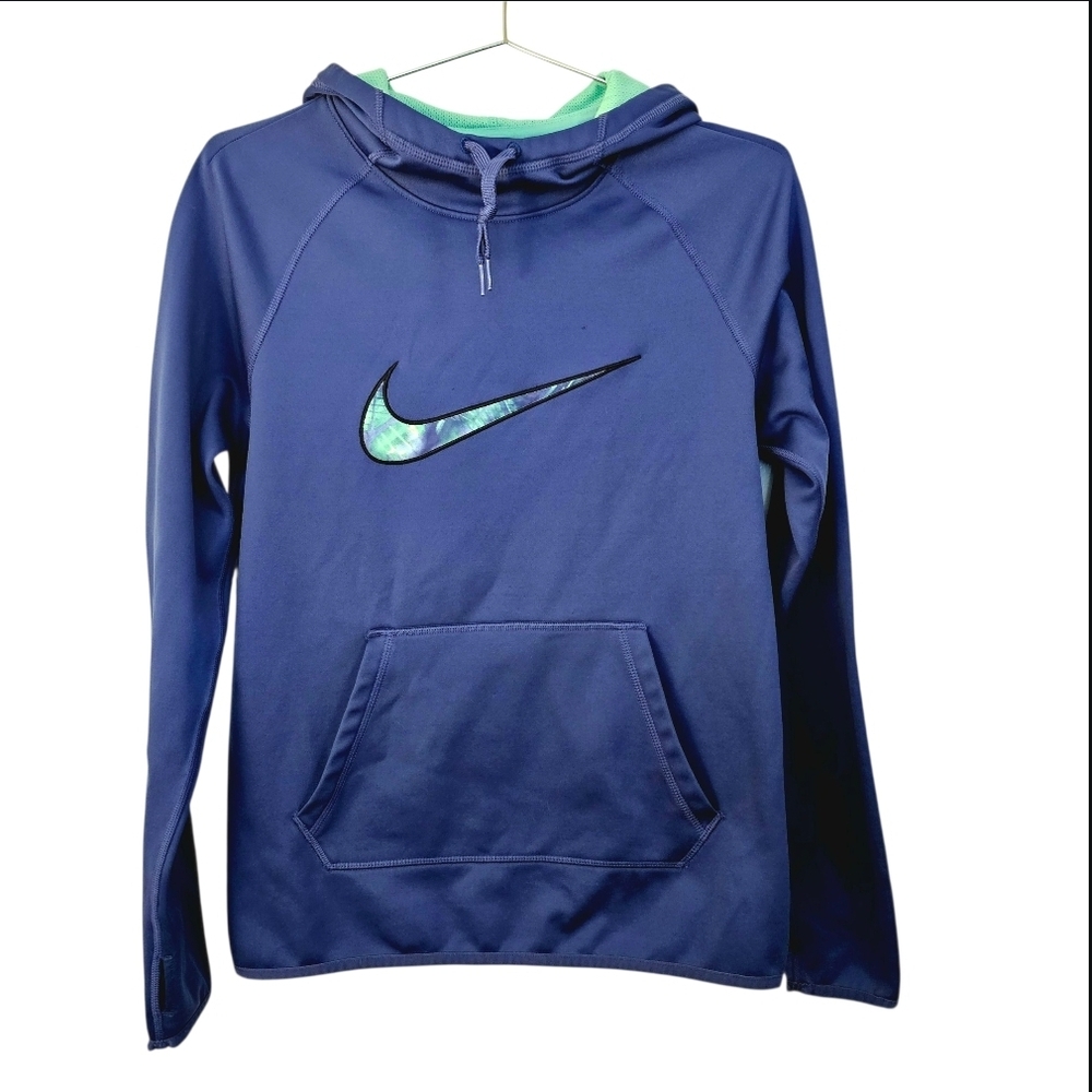 Nike Blue Hoodie with Logo